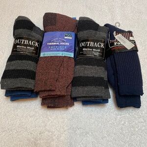 (7) Outdoor Merino Wool and Wool Blend Socks